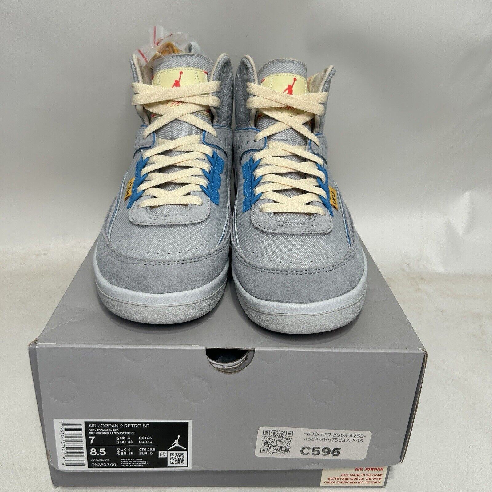 Jordan Brand Nike Air Jordan 2 SP x Union “Grey Fog” 2024 Size US 8.5 / IT 38.5 - 2 Thumbnail
