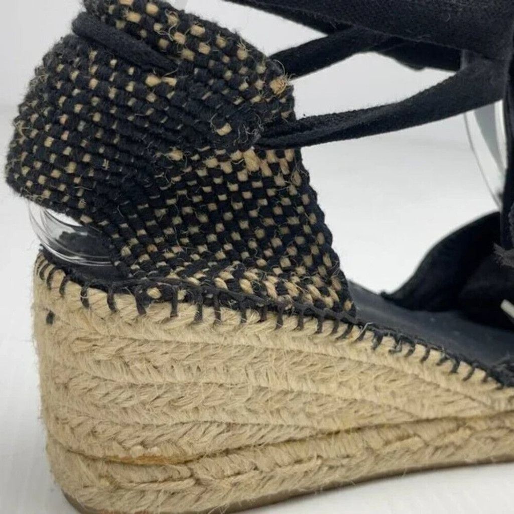 Alice San Diego DIEGOS Lola Ribbons Rope Handcrafted Black Espadrilles 39 Size US 8 / IT 38 - 10 Thumbnail