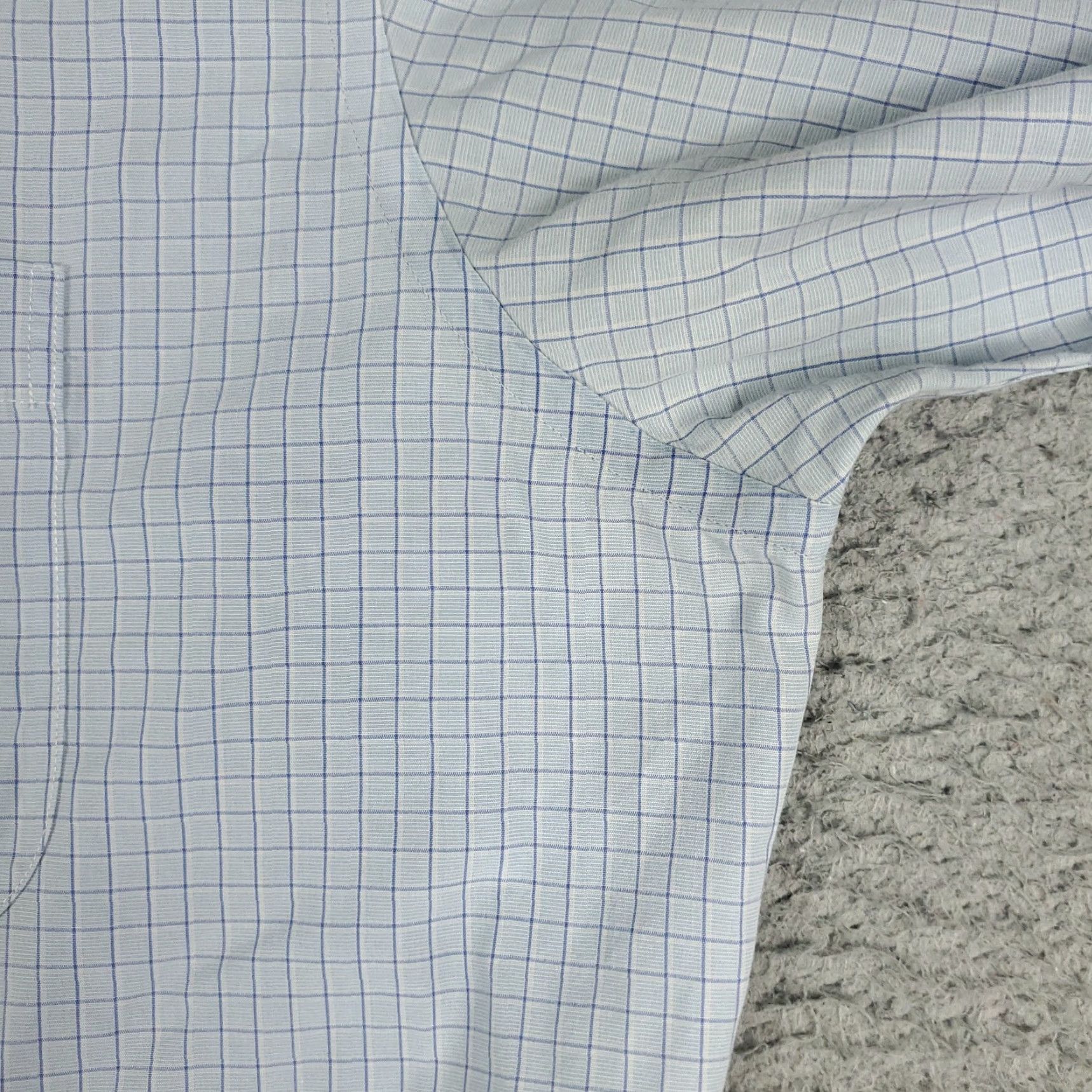 Brooks Brothers Brooks Brothers Dress Shirt Mens Size 17 Blue Check Long Sleeve Button Up Size 46R - 4 Thumbnail