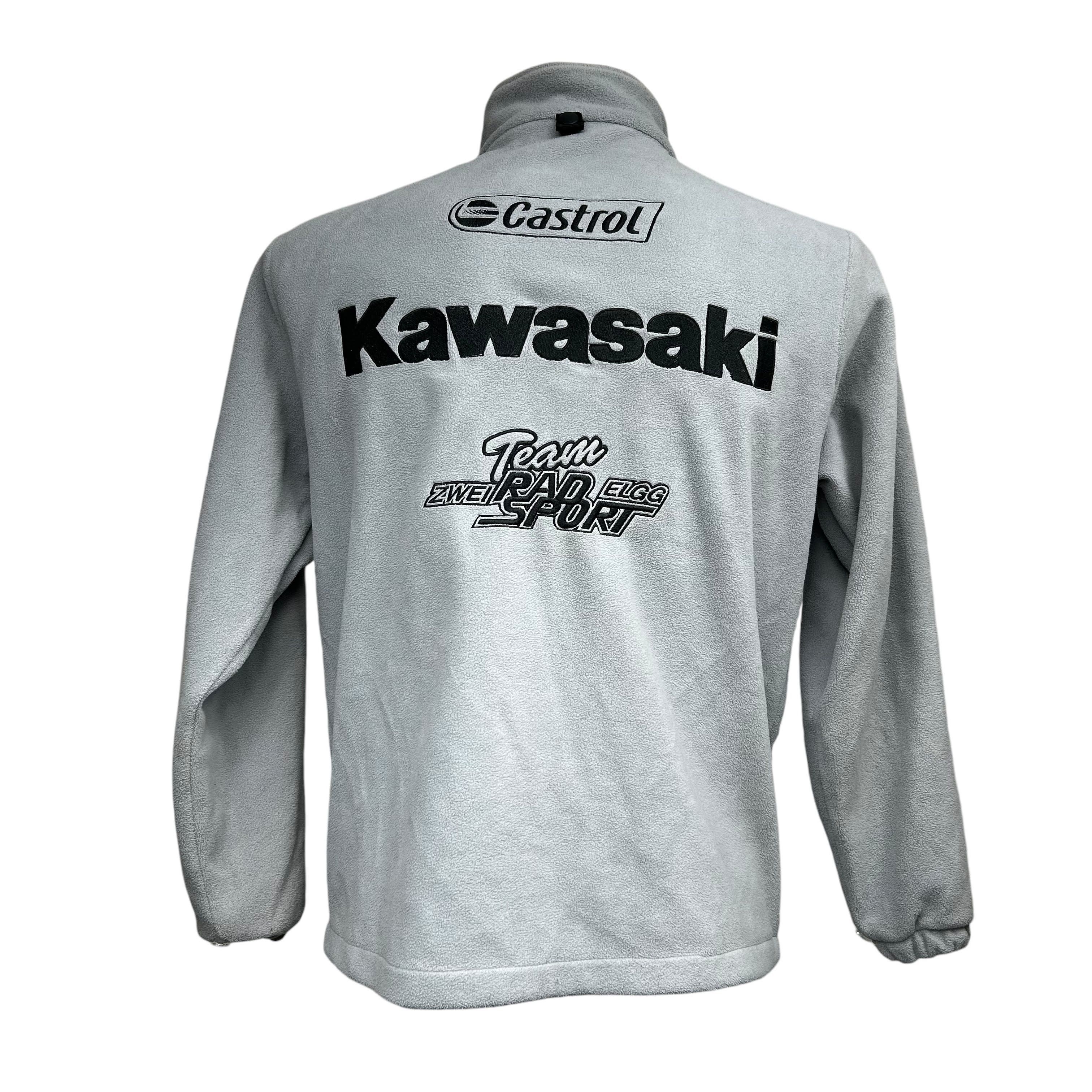 Vintage Castrol Kawasaki 2 in 1 Jacket Fleece Zip Embroidered XXS Size US XS / EU 42 / 0 - 4 Thumbnail