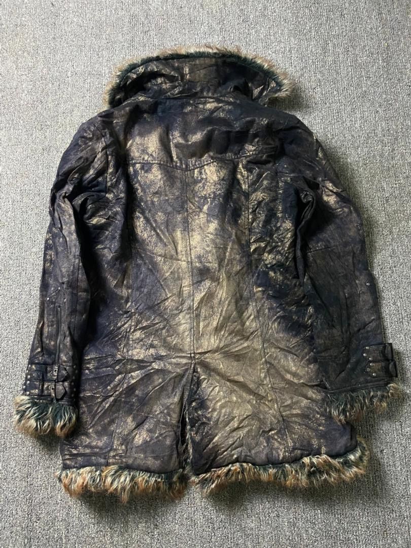 In The Attic In The Attic Distressed Faux Fur Trimmed Jacket (185) Size US L / EU 52-54 / 3 - 2 Thumbnail