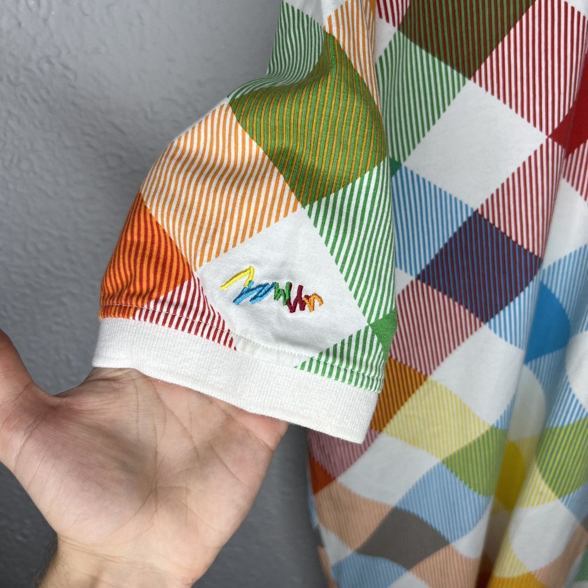 Coogi Coogi Polo Tshirt Tee Multicolor Colorful Argyle Retro Y2K Size US XL / EU 56 / 4 - 5 Thumbnail
