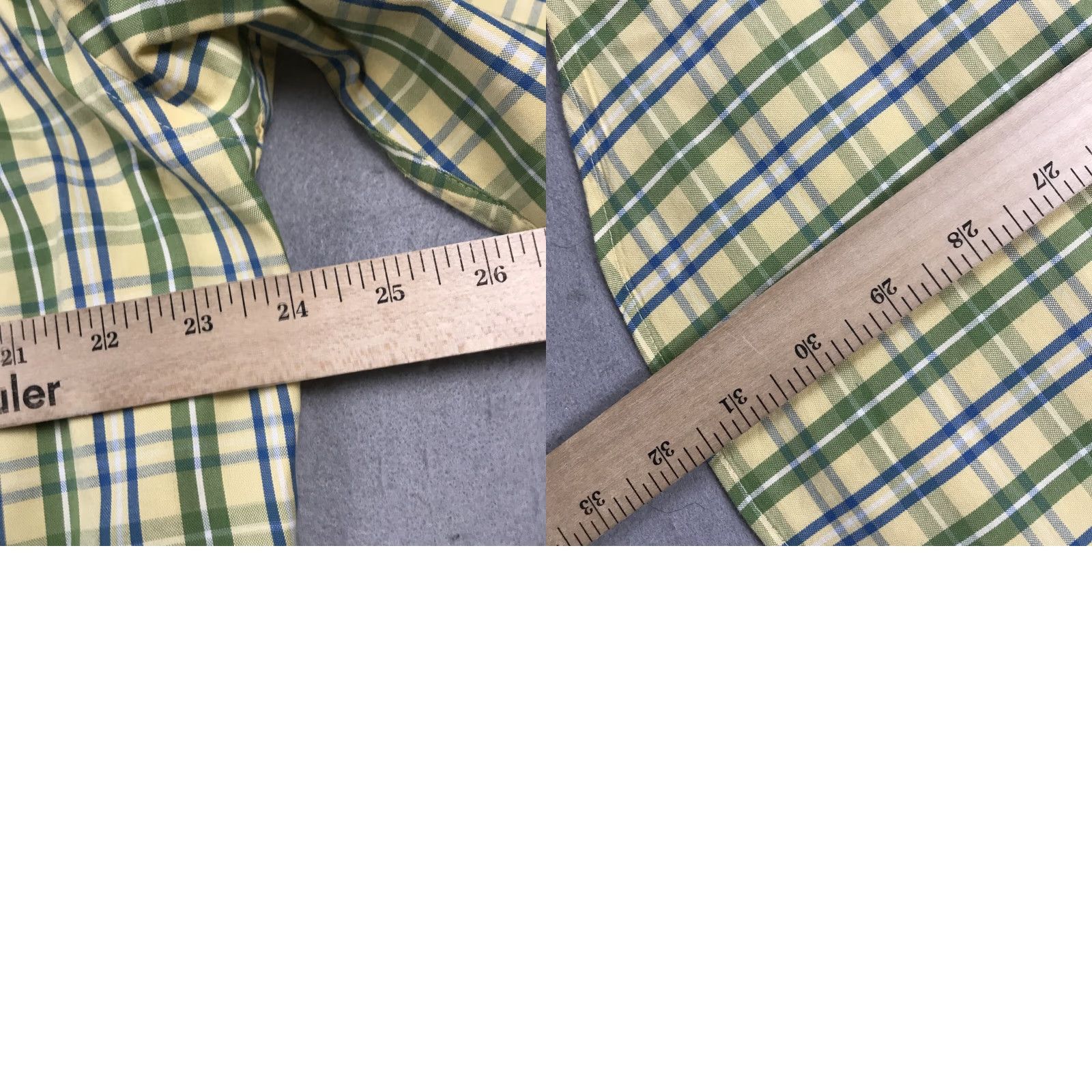 J.Crew VINTAGE J.CREW Shirt Mens M Yellow Plaid 100% Cotton 90s Lights Size US M / EU 48-50 / 2 - 8 Thumbnail
