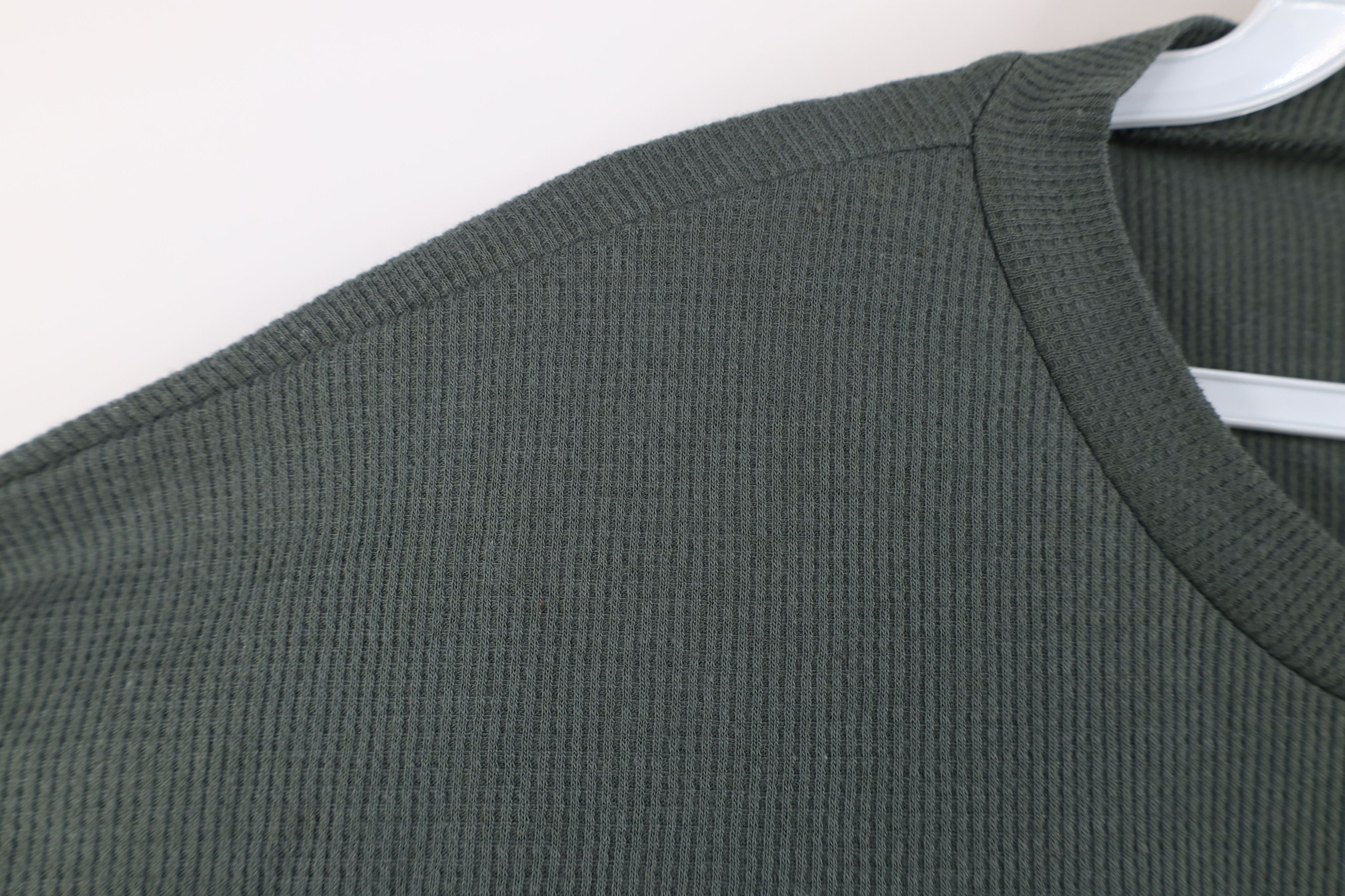 Vintage Vintage 90s Streetwear Waffle Knit Long Sleeve T-Shirt Size US L / EU 52-54 / 3 - 7 Thumbnail