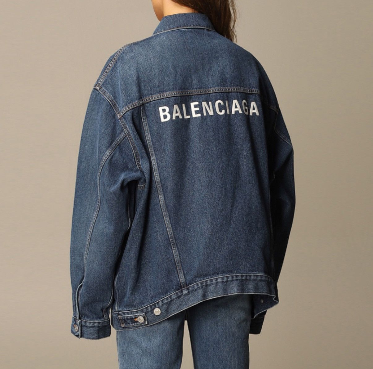 Balenciaga Balenciaga FW20 Embroidered Logo Denim Jacket. Size S / US 4 / IT 40 - 8 Thumbnail