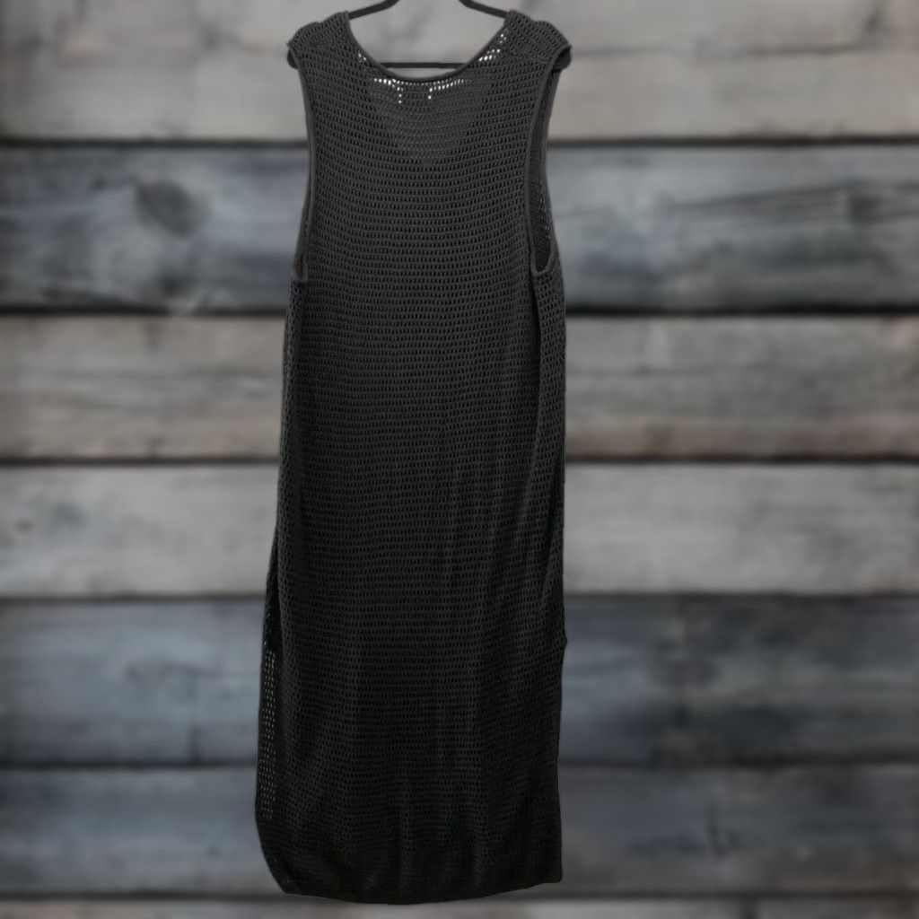 Old Navy Old Navy Open Knit Cover Up Maxi Dress XL Black Sleeveless V-Neck Swim Size XL / US 12-14 / IT 48-50 - 1 Thumbnail