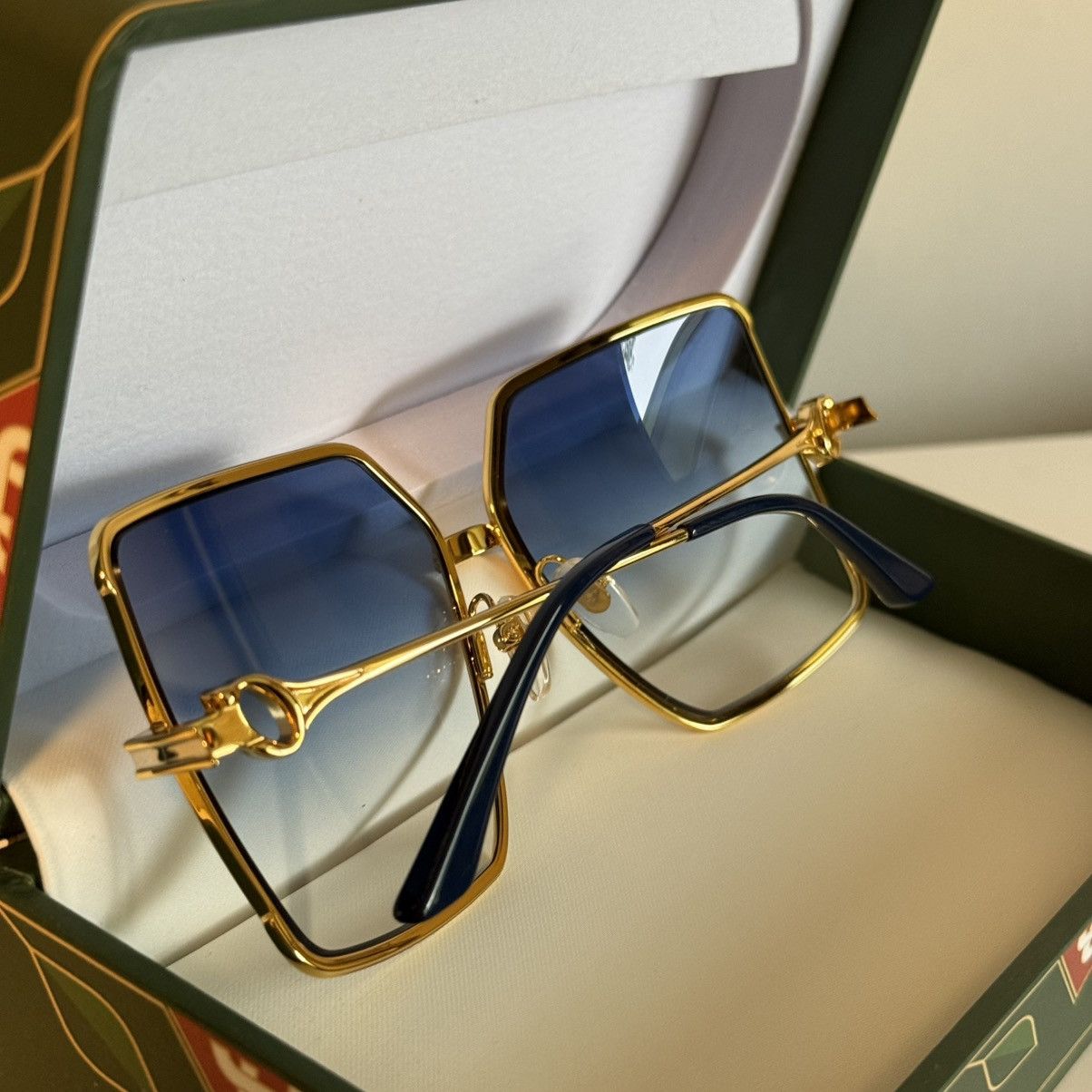 Casablanca Casablanca Stainless Steel Square Blue Gradient Sunglasses Size ONE SIZE - 14 Thumbnail