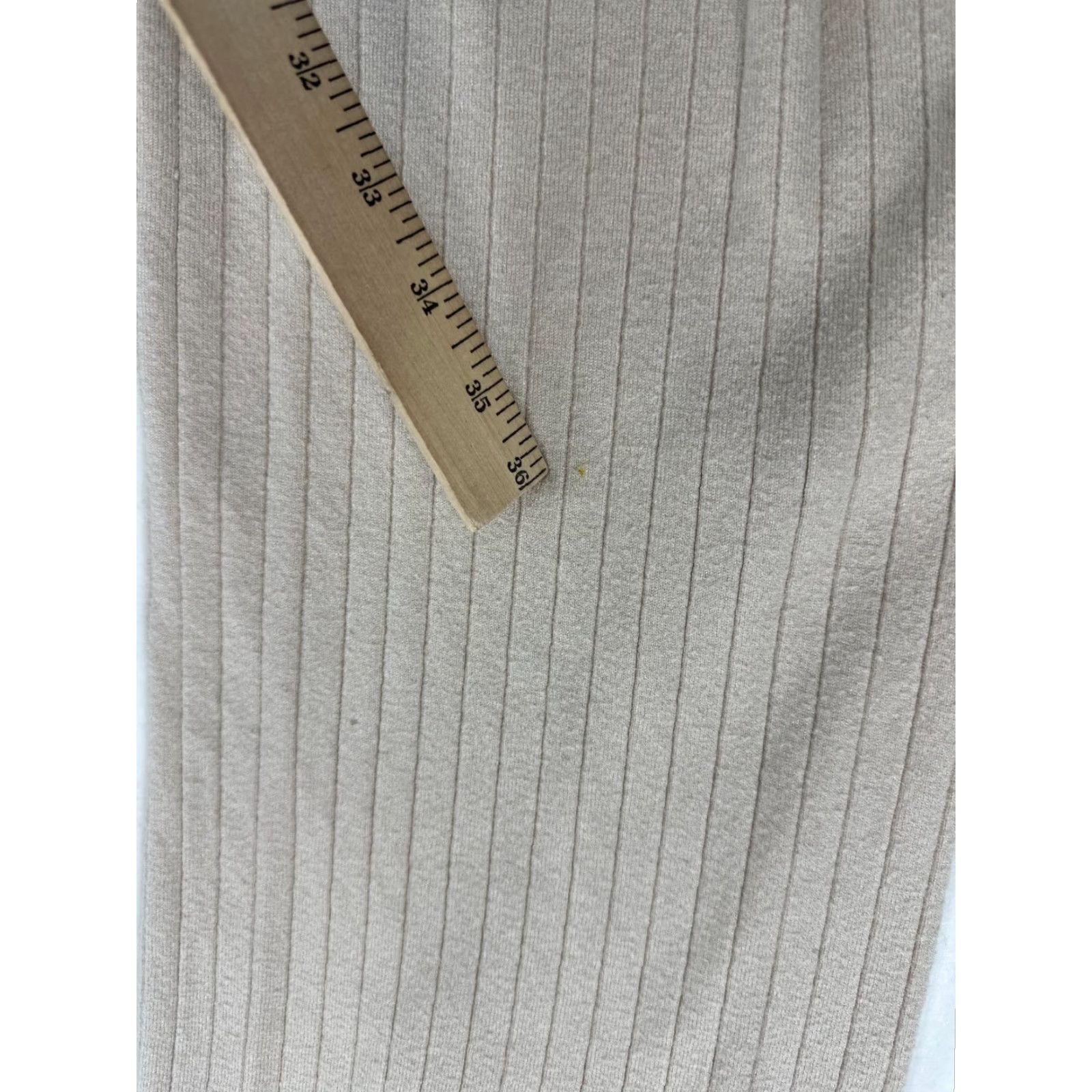 Abercrombie & Fitch Abercrombie & Fitch Pants Womens Small Beige Wide-Leg Knit Elastic Waist High Rise Casual 29in Inseam Regular Fit Mens? Women Size 28" / US 6 / IT 42 - 5 Thumbnail