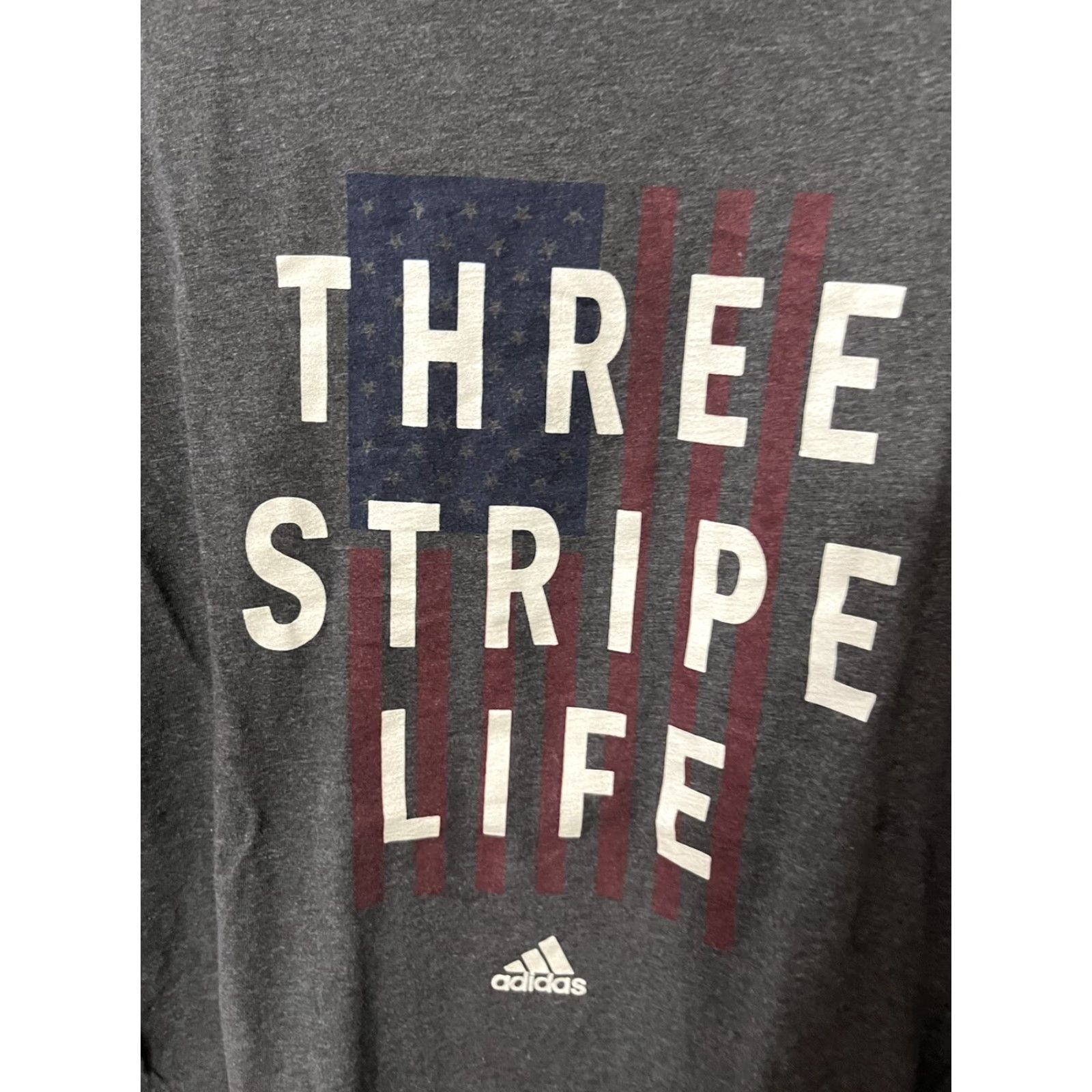 Adidas VINTAGE adidas The Go-To Tee Shirt Mens M Gray Short Sleeve USA Flag Logo Tee Size US M / EU 48-50 / 2 - 2 Thumbnail