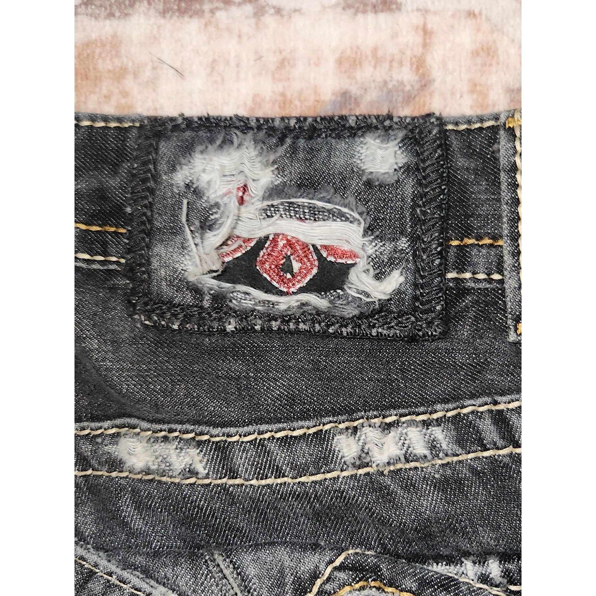 Vintage Mek Denim USA Blue Jeans Mens 34x34 Vtg Oaxaca Boot Cut Dist Size US 34 / EU 50 - 17 Thumbnail