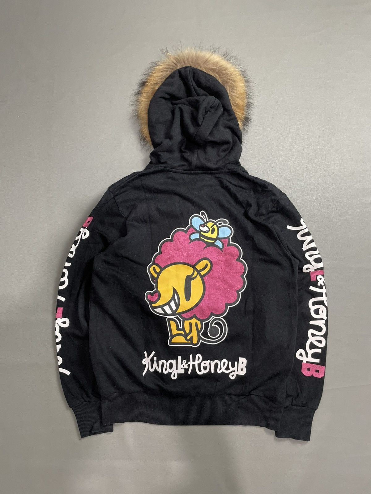 Japanese Brand Honey Bee Zip Fur Hoodie Size US M / EU 48-50 / 2 - 3 Thumbnail