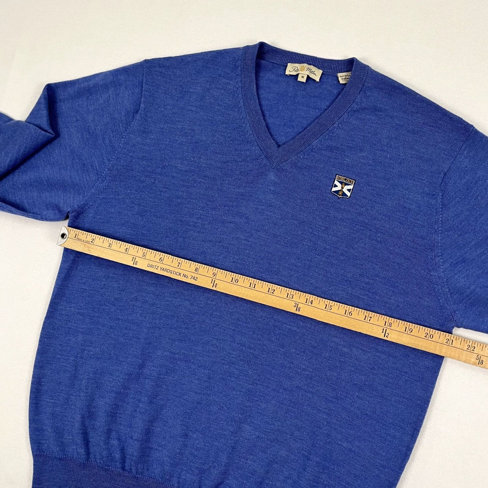 Peter Millar Peter Millar Merino Wool Sweater Men Medium Blue Kinloch Golf Club Preppy Jumper Pullover Knit Embroidered Logo Classic Outdoor Preppy Mens Size US M / EU 48-50 / 2 - 6 Thumbnail