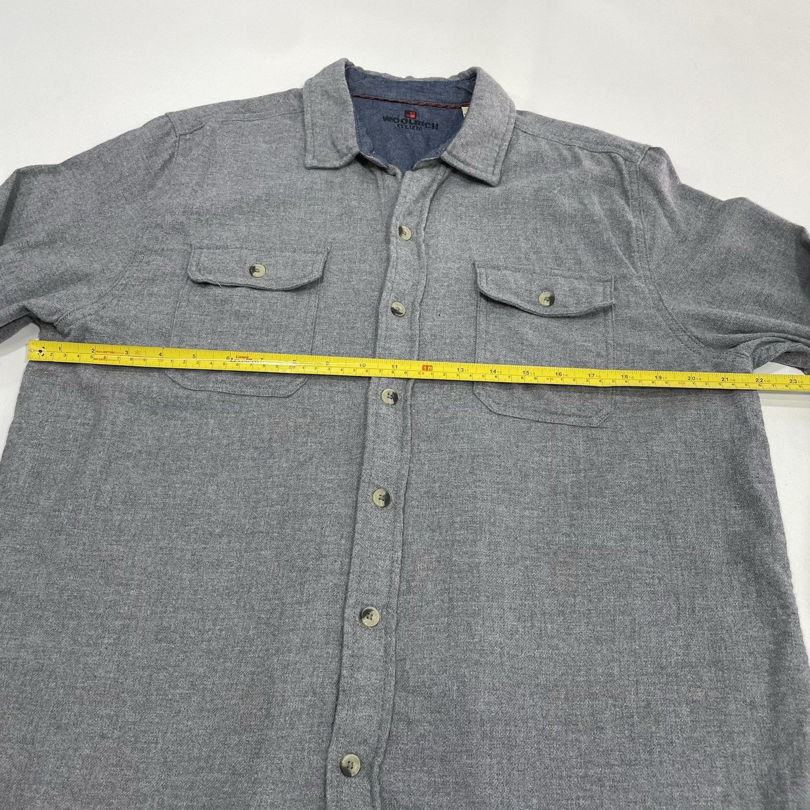Woolrich Woolen Mills Woolrich Men’s Gray Heather Cotton Flannel Button Shirt L Size US L / EU 52-54 / 3 - 5 Thumbnail