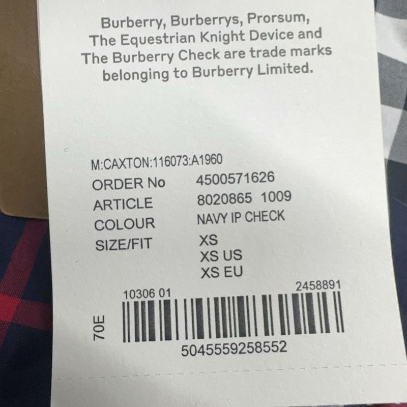Burberry Burberry Men's SS23 Plaid Long Sleeve Shirt 0079 Size US XS / EU 42 / 0 - 1 Thumbnail
