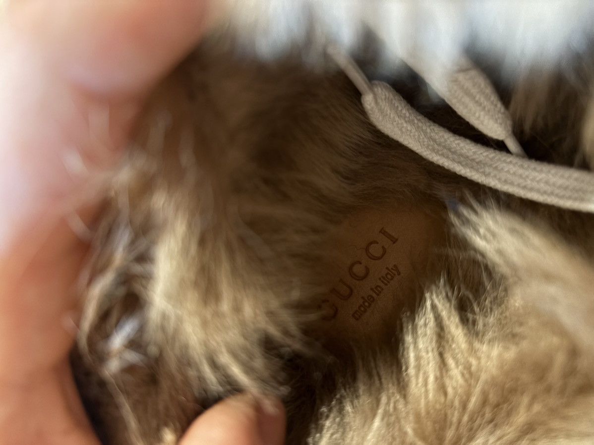 Gucci White Ace Bee With Fur Lining Size US 7 / IT 37 - 6 Thumbnail