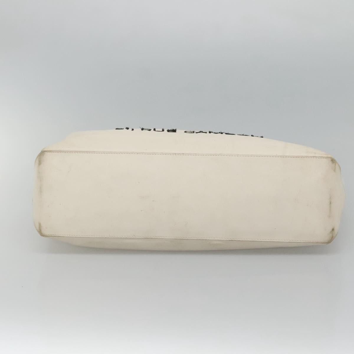 Chanel CHANEL Tote Bag Leather White Silver CC Size ONE SIZE - 9 Thumbnail