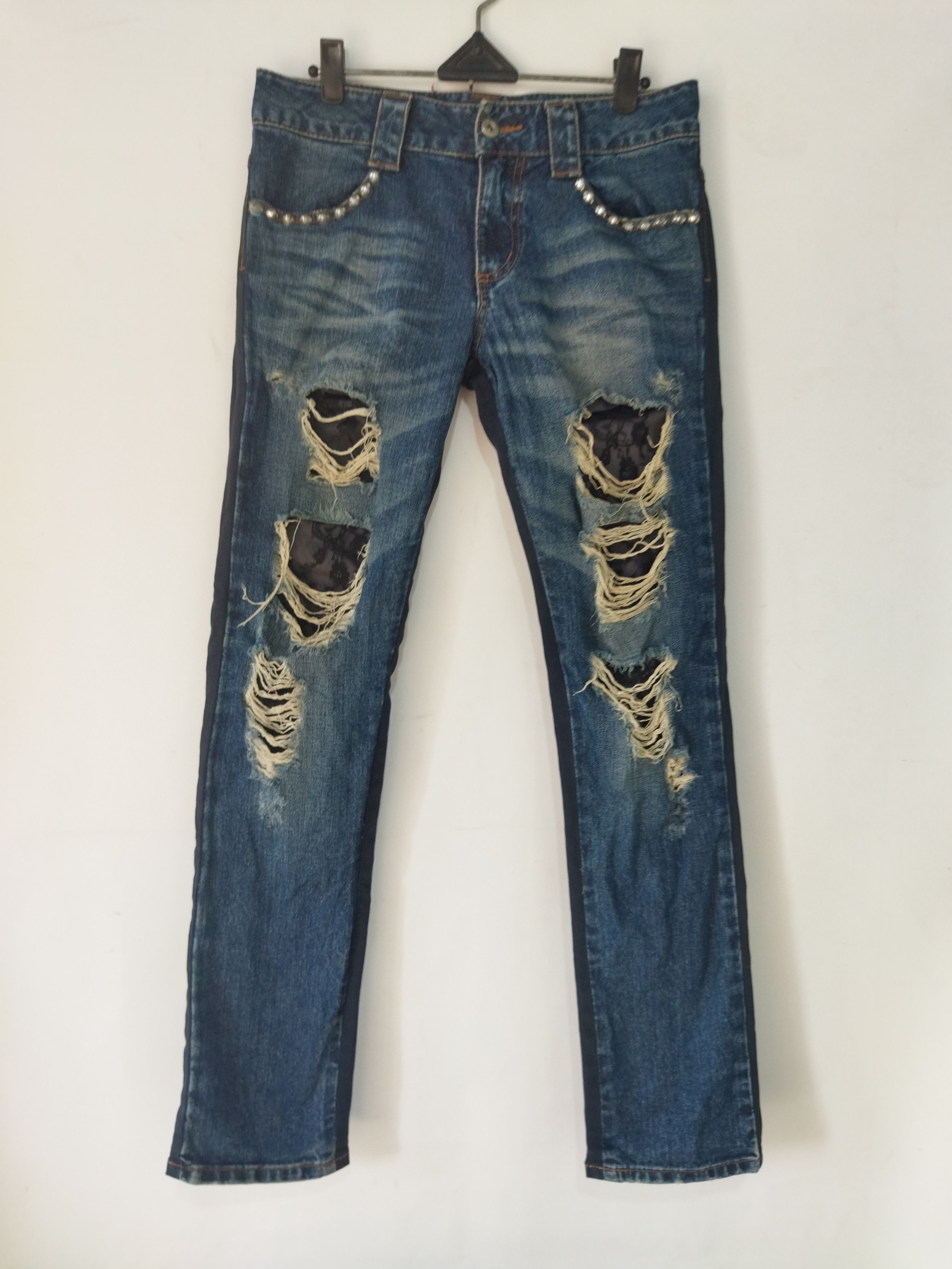 Japanese Brand Algonquin Distressed Denim Jeans – Japanese Archive Style Size 30" / US 8 / IT 44 - 1 Thumbnail