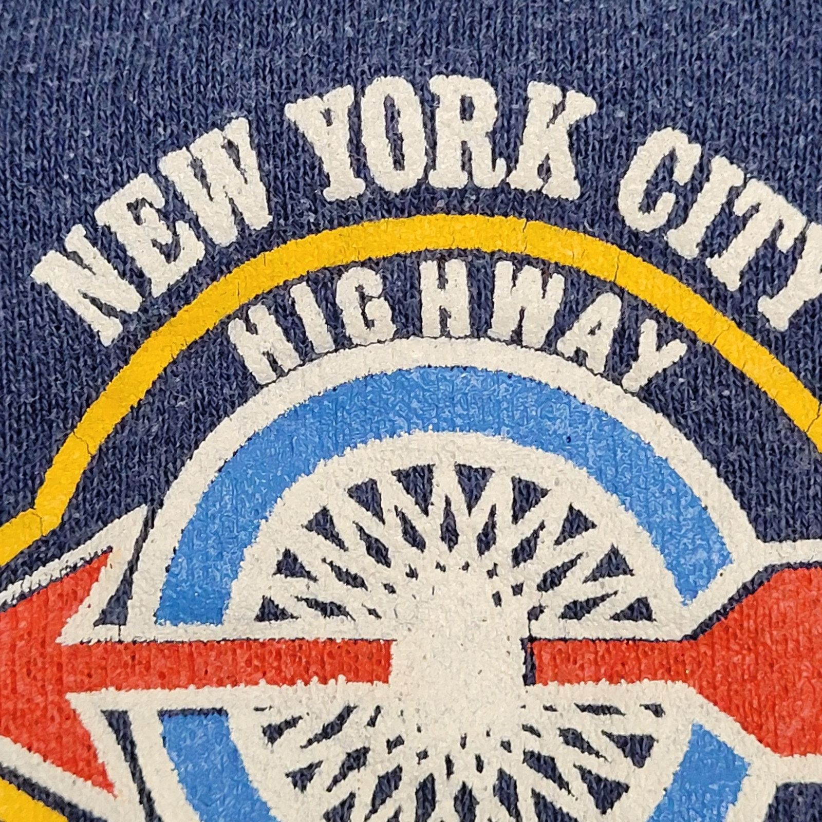 Vintage VTG 80s NYPD Ragland Sweatshirt Womens XL Faded USA Made Size XL / US 12-14 / IT 48-50 - 4 Thumbnail