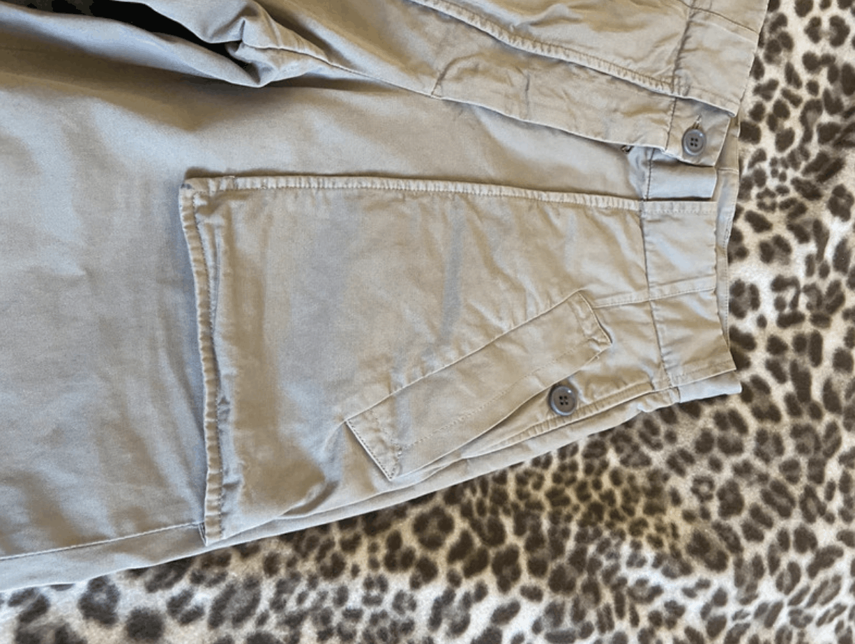 Dries Van Noten × Vintage Dries Van Noten Pants Baggy Wide Crop Top Jeans Cargo EX0109 Size 26" / US 2 / IT 38 - 3 Thumbnail