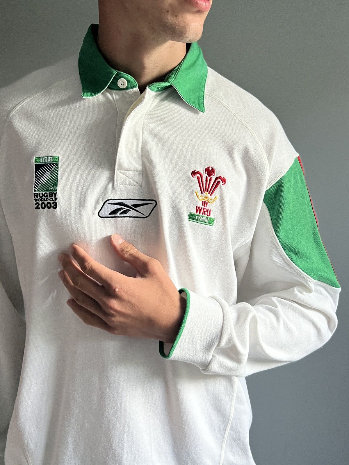 Reebok × Vintage Vintage Reebok WRU World Cup 2003 Rugby Longsleve Size US L / EU 52-54 / 3 - 9 Thumbnail
