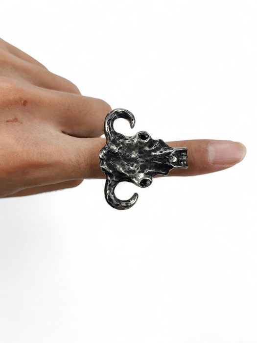 Japanese Brand 90s MILKBOY Goat Head Silver Ring | Grailed