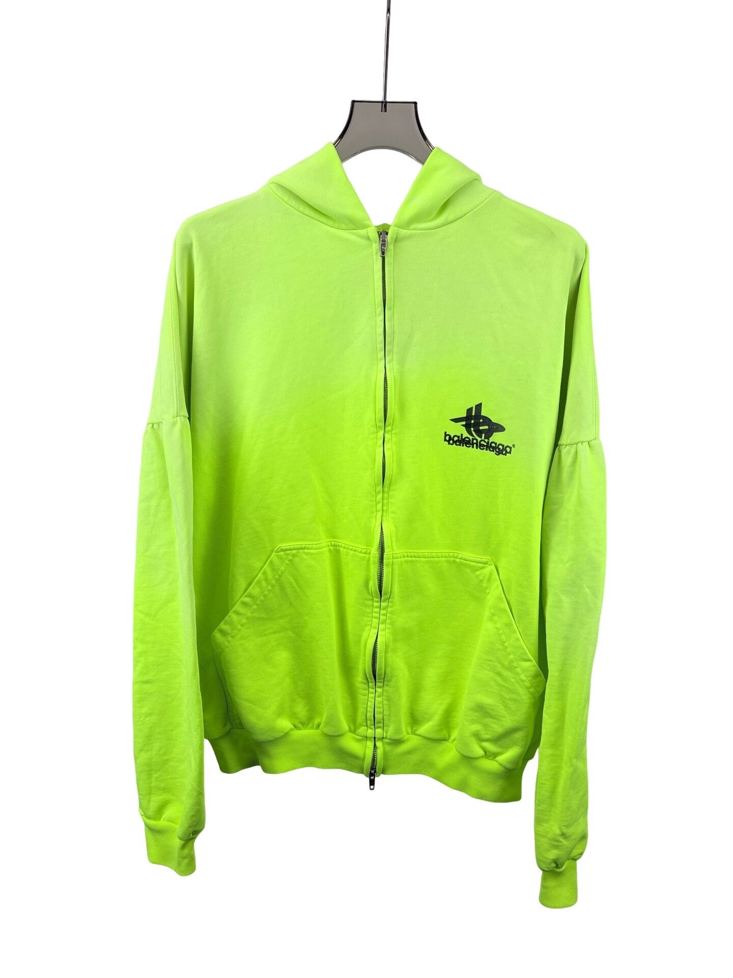 Balenciaga Balenciaga Neon Logo Zip Hoodie Size 2 Size US M / EU 48-50 / 2 - 1 Thumbnail