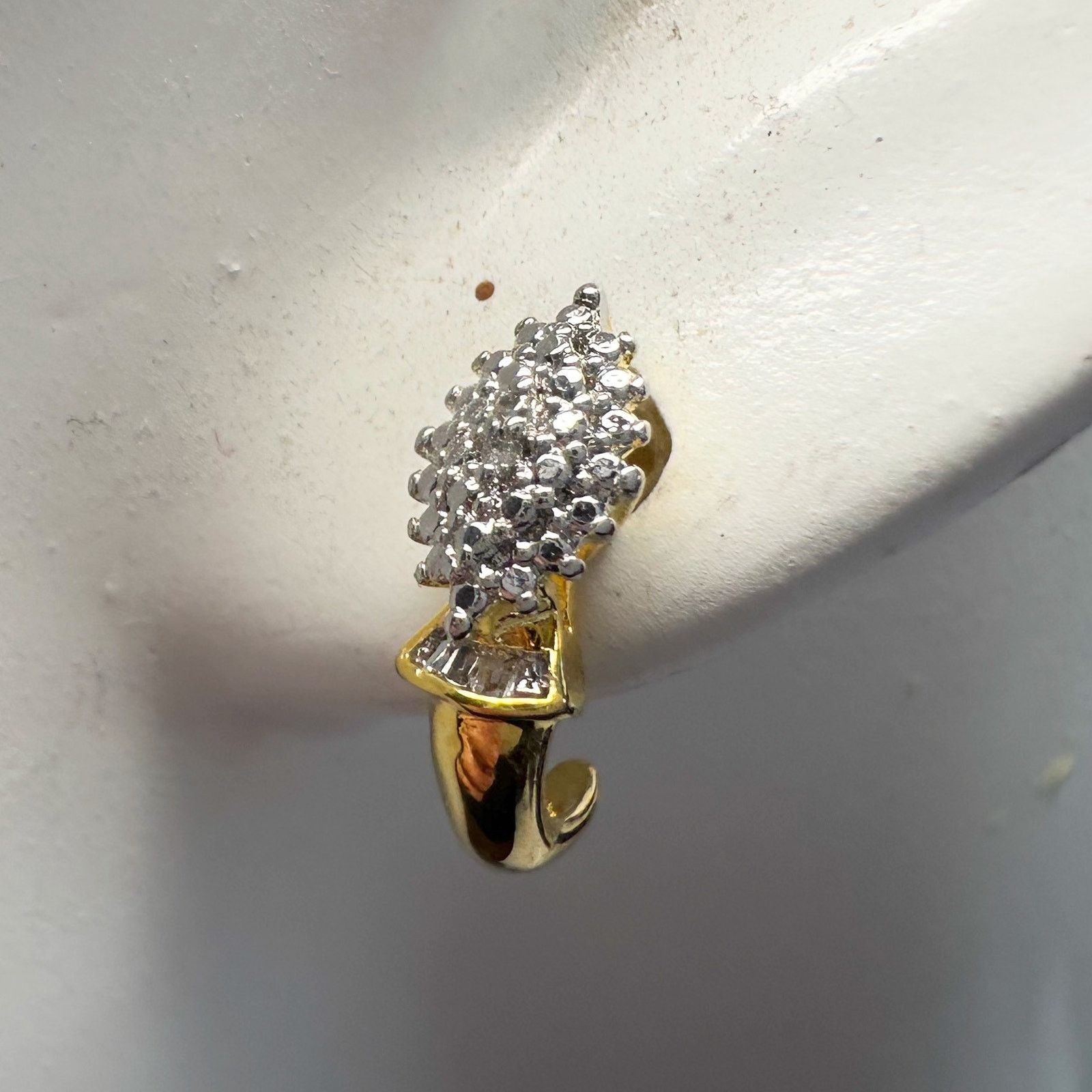 Other Diamond Accented Marquise Cluster Earrings 14kt Gold plate Size ONE SIZE - 7 Thumbnail