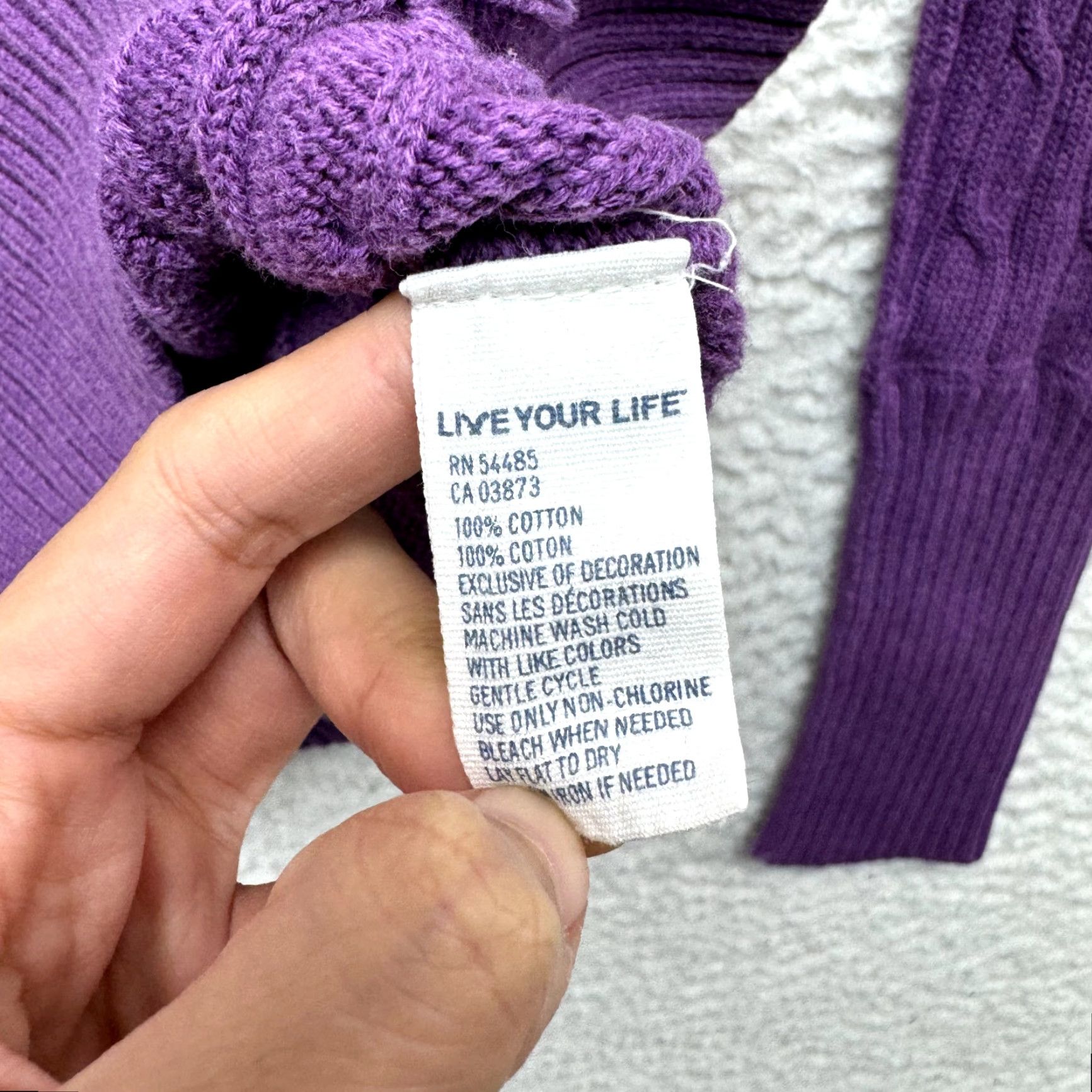 Vintage VINTAGE American Eagle Sweater XS Purple Cable Knit Grunge 2000s Y2K Bella Swan Fairy Womens XS Size XS / US 0-2 / IT 36-38 - 7 Thumbnail