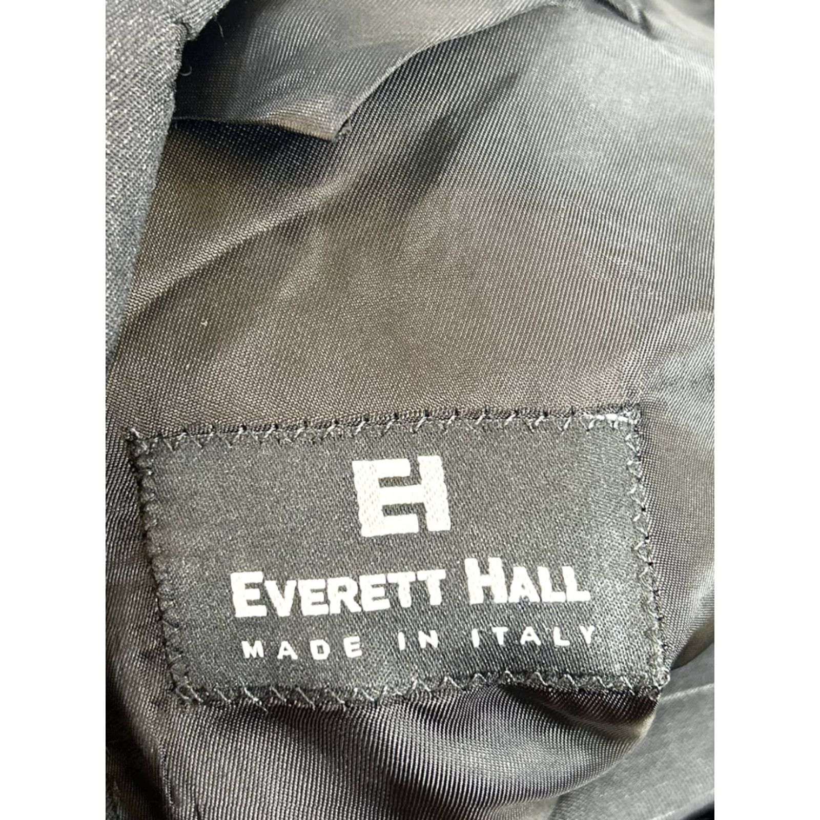 Vintage Everett Hall Suit Mens 44 L Black Wool Shirt Size 44R - 5 Thumbnail