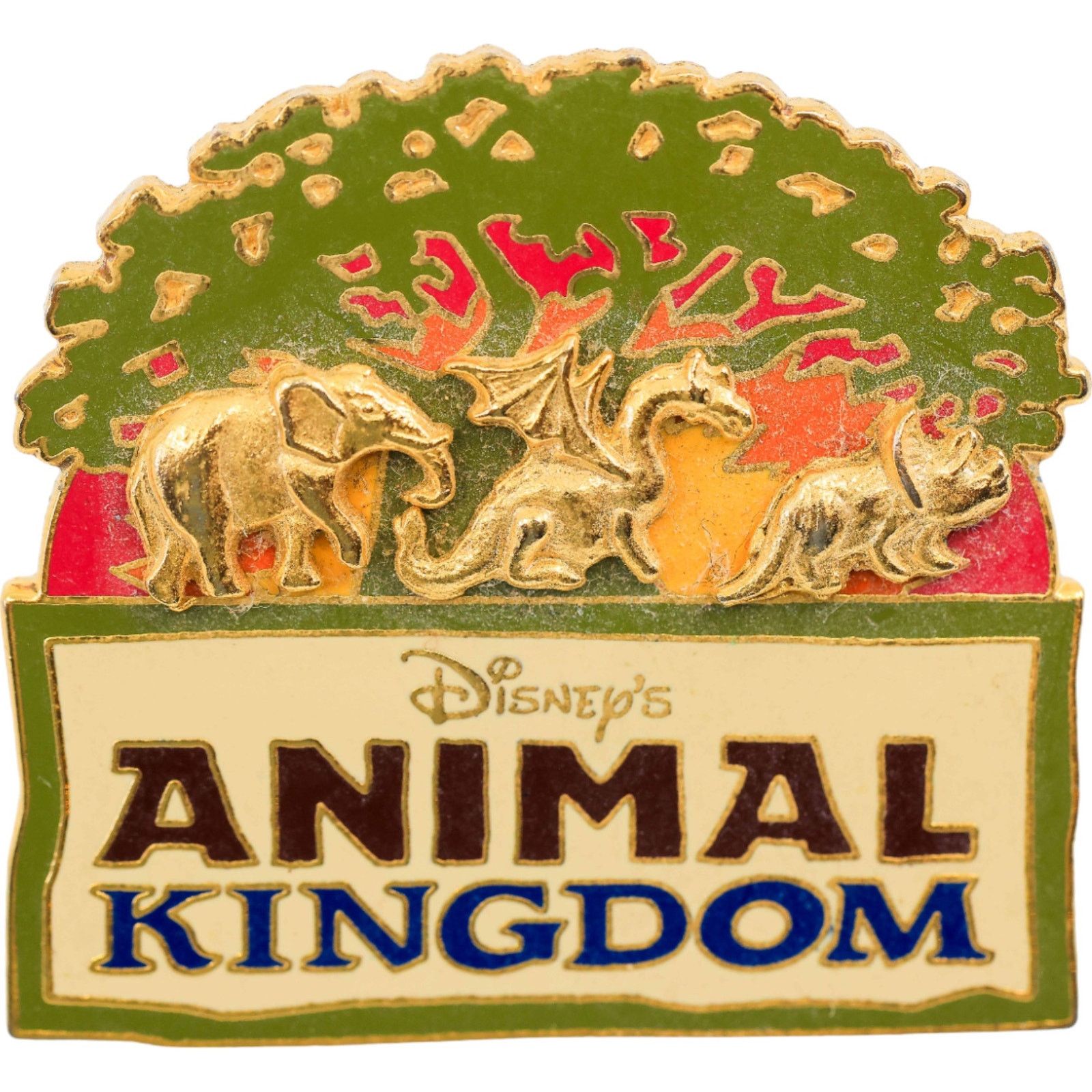 Disney Walt Disney World Animal Kingdom Theme Park 2000 Gold Pin Size ONE SIZE - 2 Thumbnail