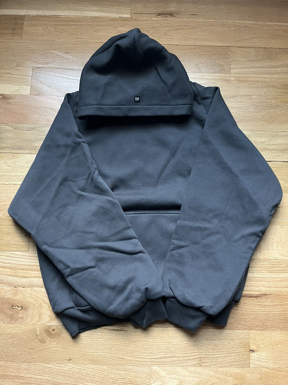 Balenciaga × Gap × Kanye West Yeezy Gap Logo Shrunken Black Hoodie