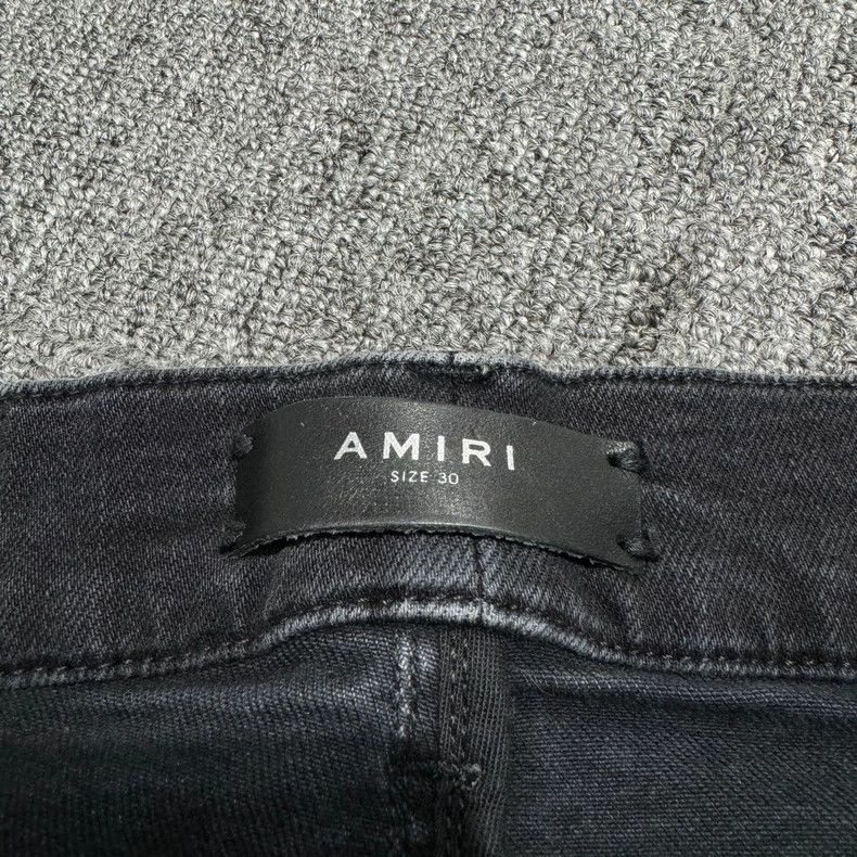 Amiri Amiri Black Camo Flower Patched Denim Pants Size US 30 / EU 46 - 2 Thumbnail