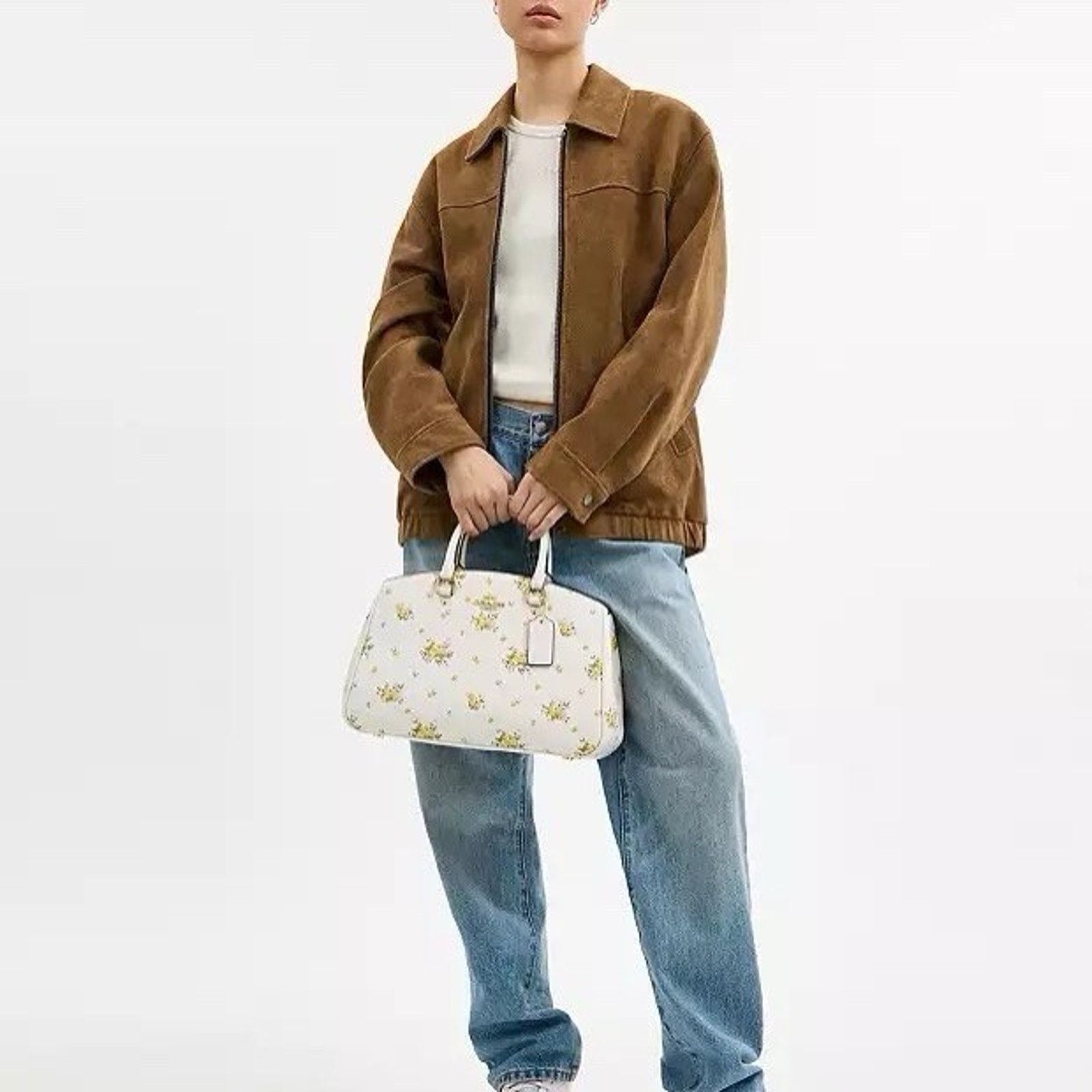 Coach NWT Coach Savannah Carryall Bag Floral CAL41 Chalk Multi Size ONE SIZE - 8 Thumbnail
