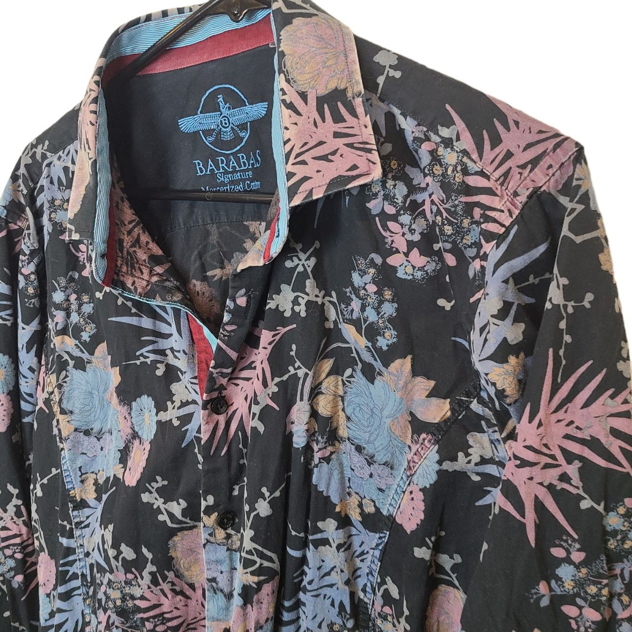 Baracuta Barabas Men Floral Button Shirt L Streetwear Indie Flip Cuff Size US L / EU 52-54 / 3 - 5 Thumbnail