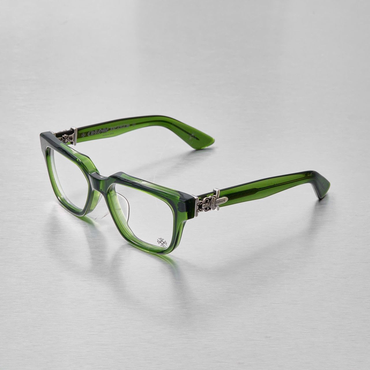 Chrome Hearts CHROME HEARTS VAGILLIONAIRE II DARK OLIVE GLASSES Size ONE SIZE - 1 Thumbnail