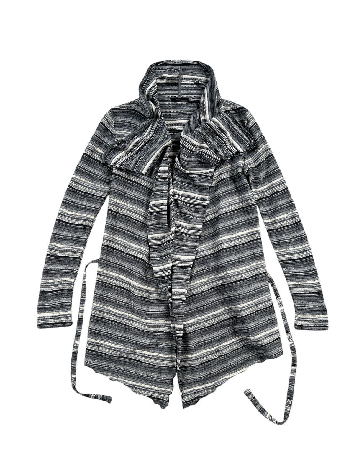 Tornado Mart Tornado Mart Layered Fabric Open Front Long Cardigan Size US S / EU 44-46 / 1 - 3 Thumbnail