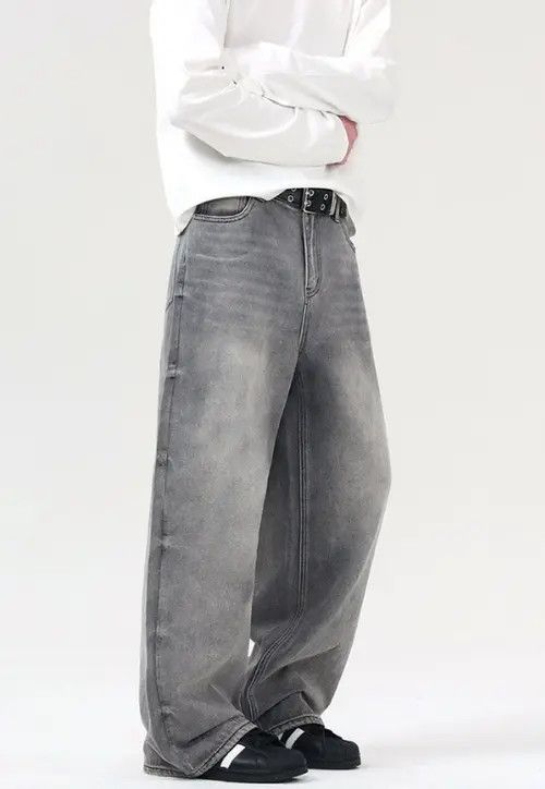 VIBE American high street distressed loose straight baggy jeans Size US 32 / EU 48 - 5 Thumbnail