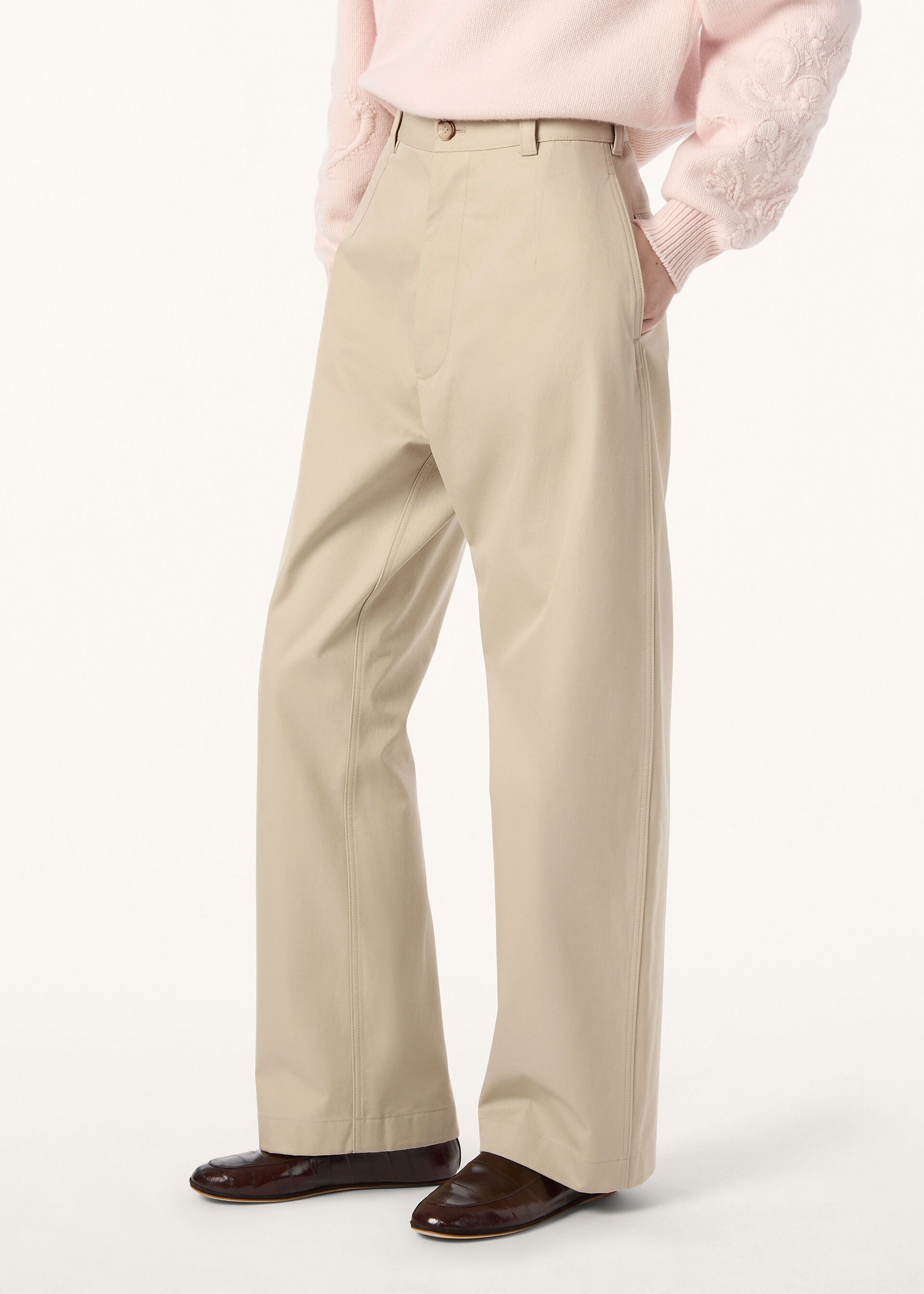 Loro Piana os11x0426 FAR0327 Yoko Pant in Rammed Beige Size 25" / US 0 / IT 36 - 4 Thumbnail