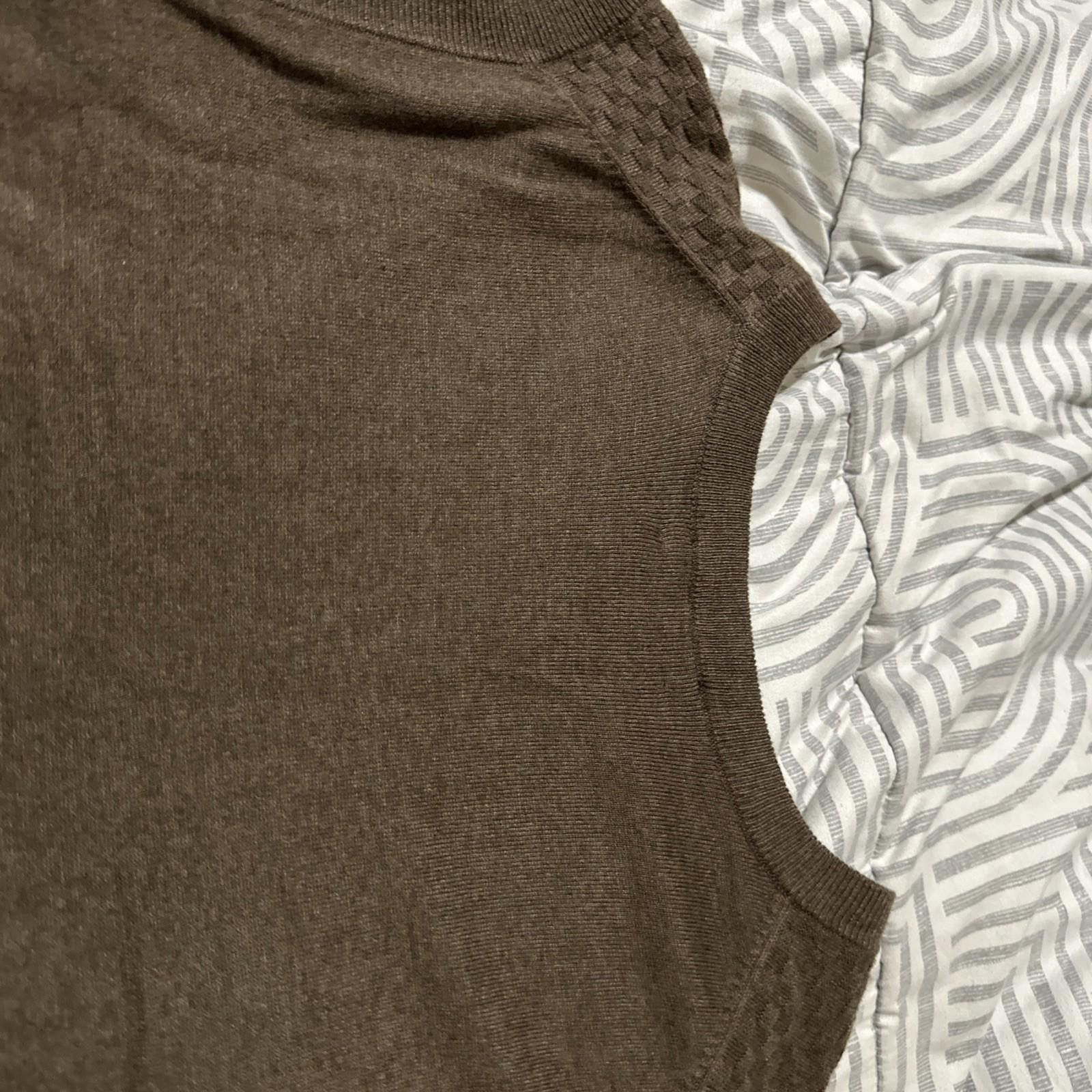 Roundtree & Yorke Roundtree and Yorke Men's brown Sweater Vest Cotton 2XL Size US XXL / EU 58 / 5 - 6 Thumbnail