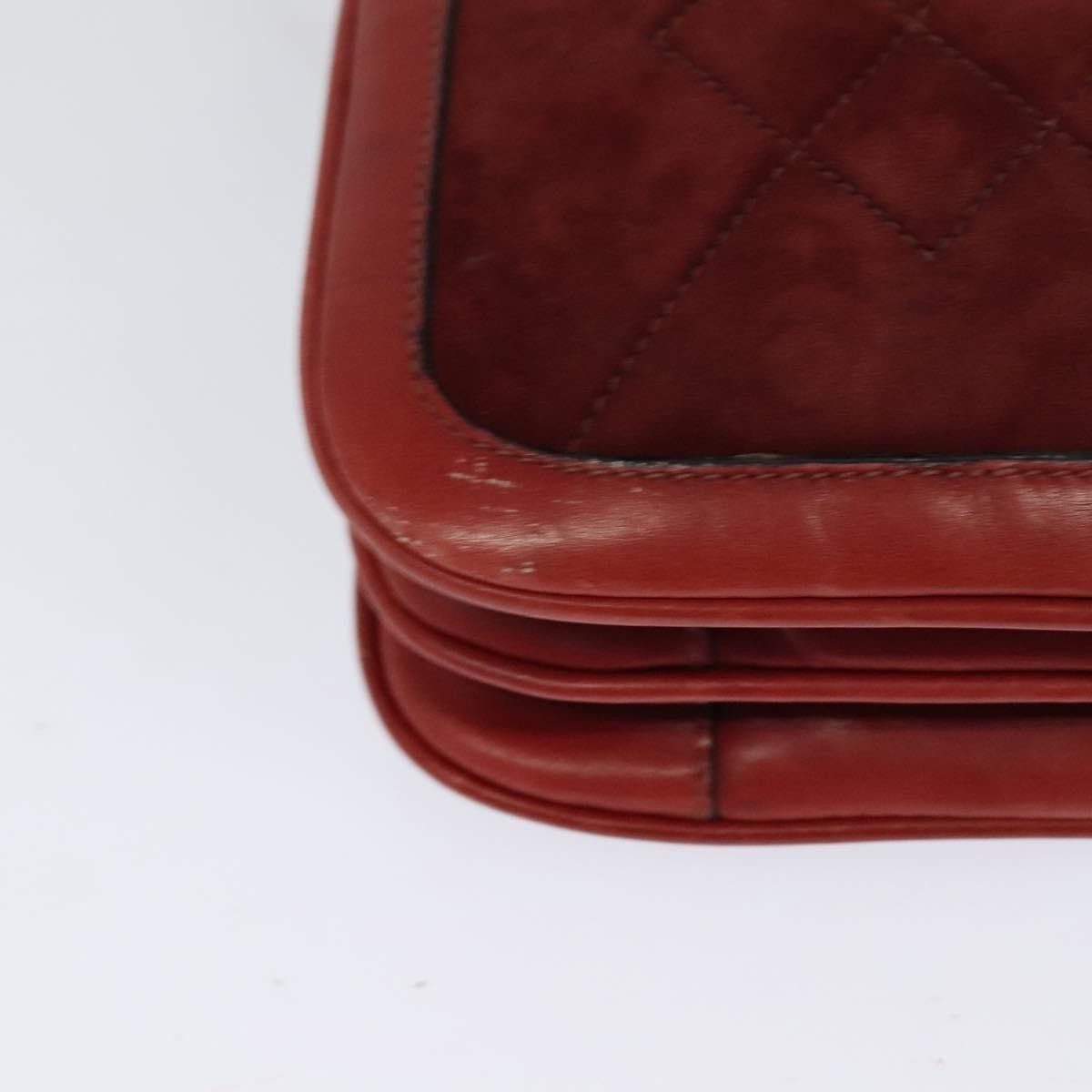 Gucci GUCCI Shoulder Bag Suede Vintage Red Gold Size ONE SIZE - 12 Thumbnail