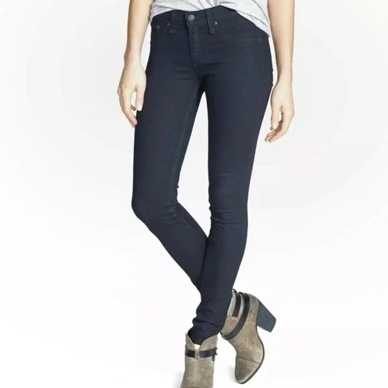 Rag & Bone RAG & BONE Dark Rinse Ripped Knee Leggings Jeans Sz 24 Size 24" / US 00 / IT 34 - 1 Thumbnail