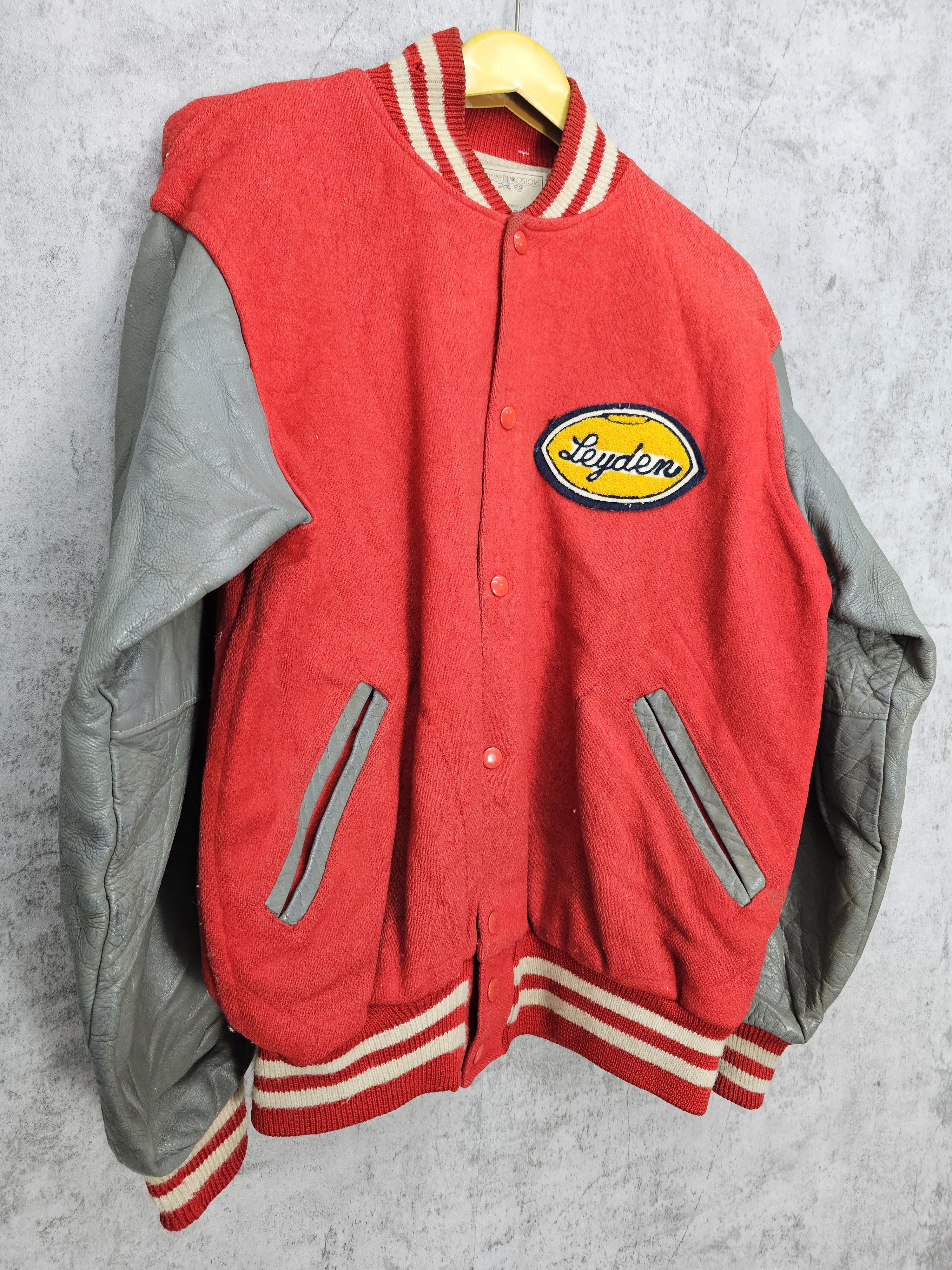Other Vintage WESTVIEW LEYDEN Wool Leather Varsity Jacket J0098 Size US L / EU 52-54 / 3 - 3 Thumbnail