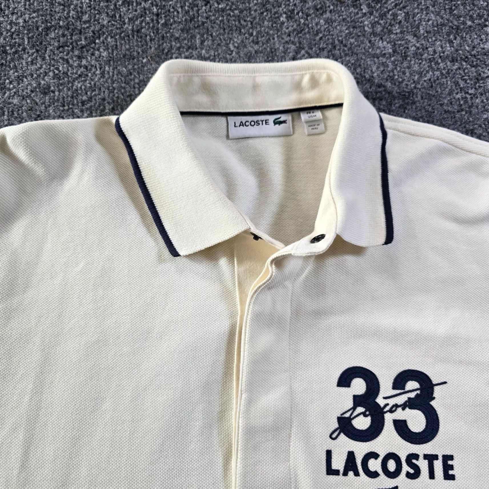 Lacoste Lacoste Polo Shirt Mens M White Long Sleeve Rugby Logo Casual Capsule – Classic Preppy, All Seasons, Regular fit Size US M / EU 48-50 / 2 - 3 Thumbnail