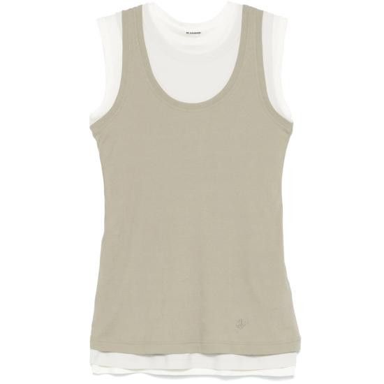 Jil Sander JIL SANDER Women Tops JTN356 J40FV0106 370 WHITE Size S / US 4 / IT 40 - 1 Thumbnail