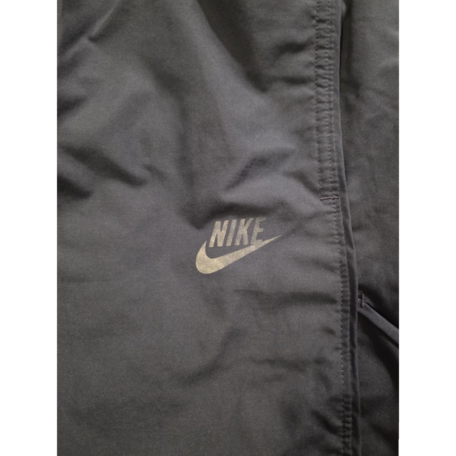Nike VINTAGE Nike Track Pants Windbreaker Wide-Leg Ankle Zip Lined Navy Blue Large Size US 33 - 5 Thumbnail