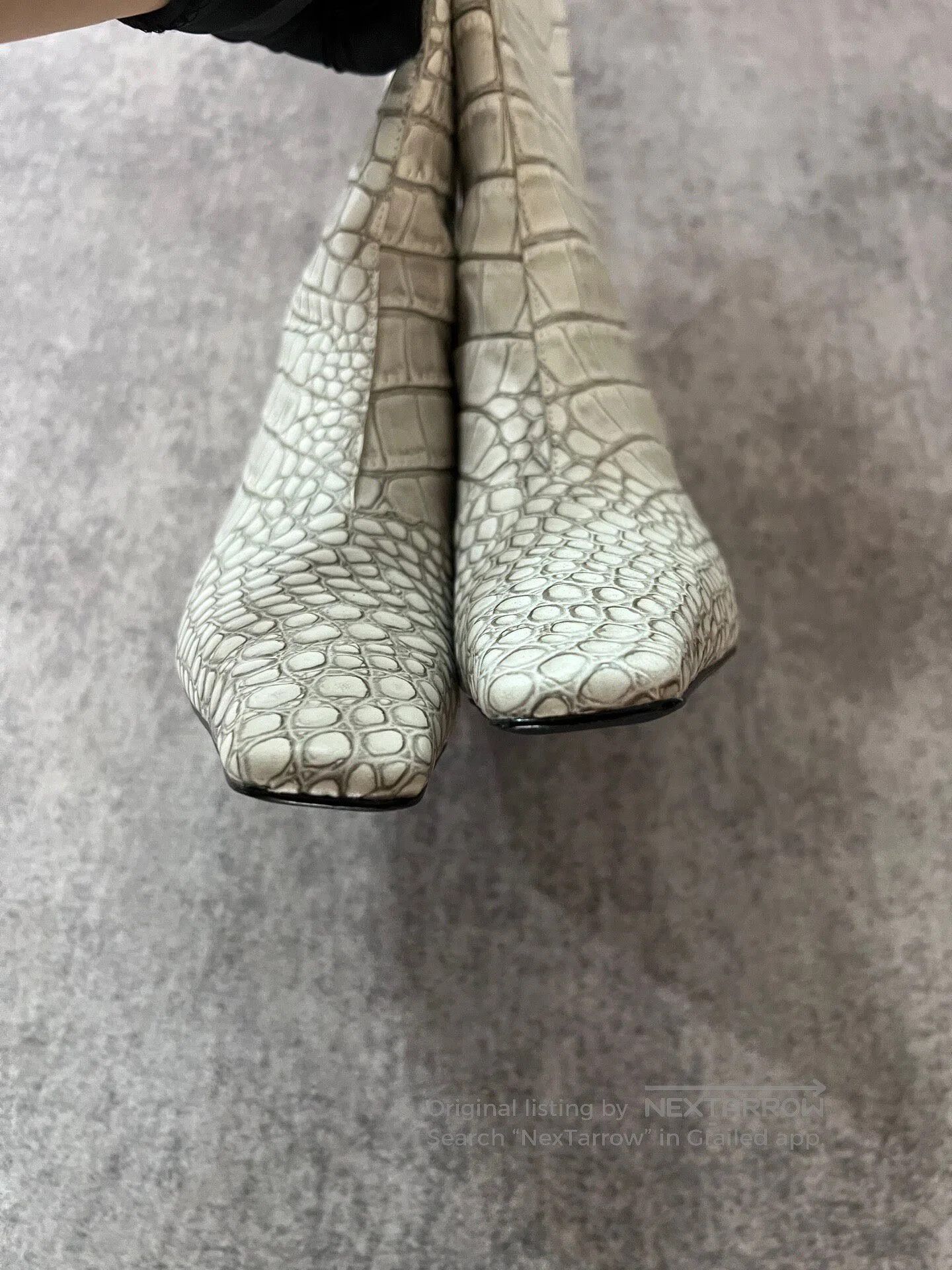 Acne Studios Acne Studios Crocodile-Embossed Tall Boots| Size US 6.5 / IT 36.5 - 4 Thumbnail