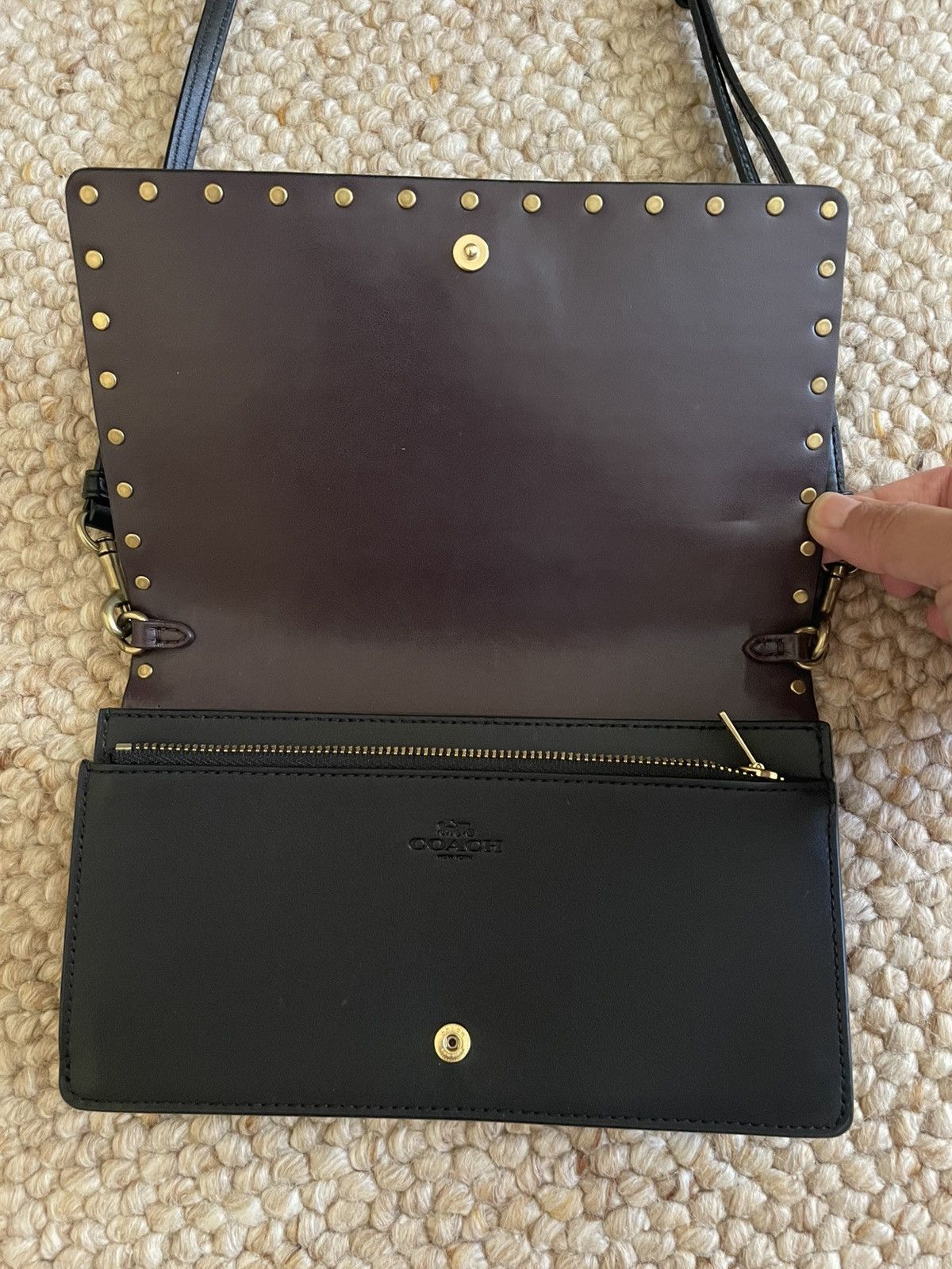 Coach Coach Hayden Foldover Crossbody Clutch with Rivets Size ONE SIZE - 3 Thumbnail