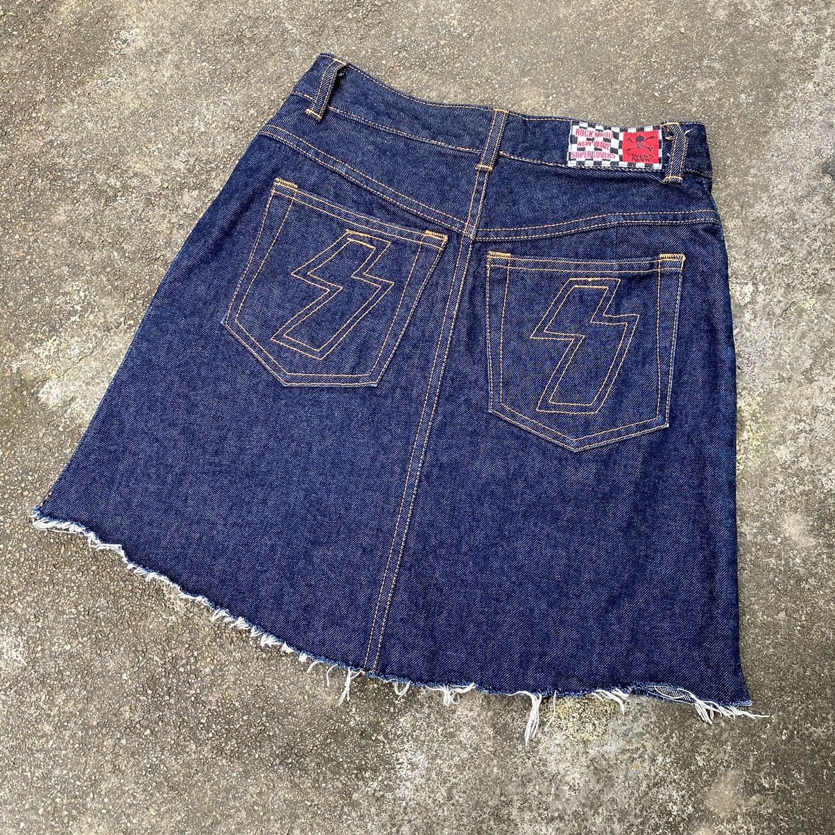 Japanese Brand × Seditionaries × Vintage Super Lovers Rock’n Roll New Wave Denim Skirt Super Lovers Size 25" / US 0 / IT 36 - 3 Thumbnail