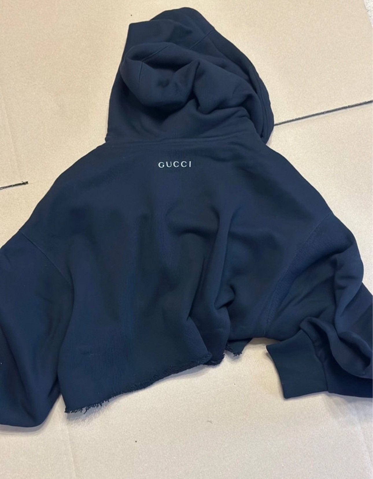 Gucci GUCCI BLACK CROPPED HOODIE Size L / US 10 / IT 46 - 4 Thumbnail