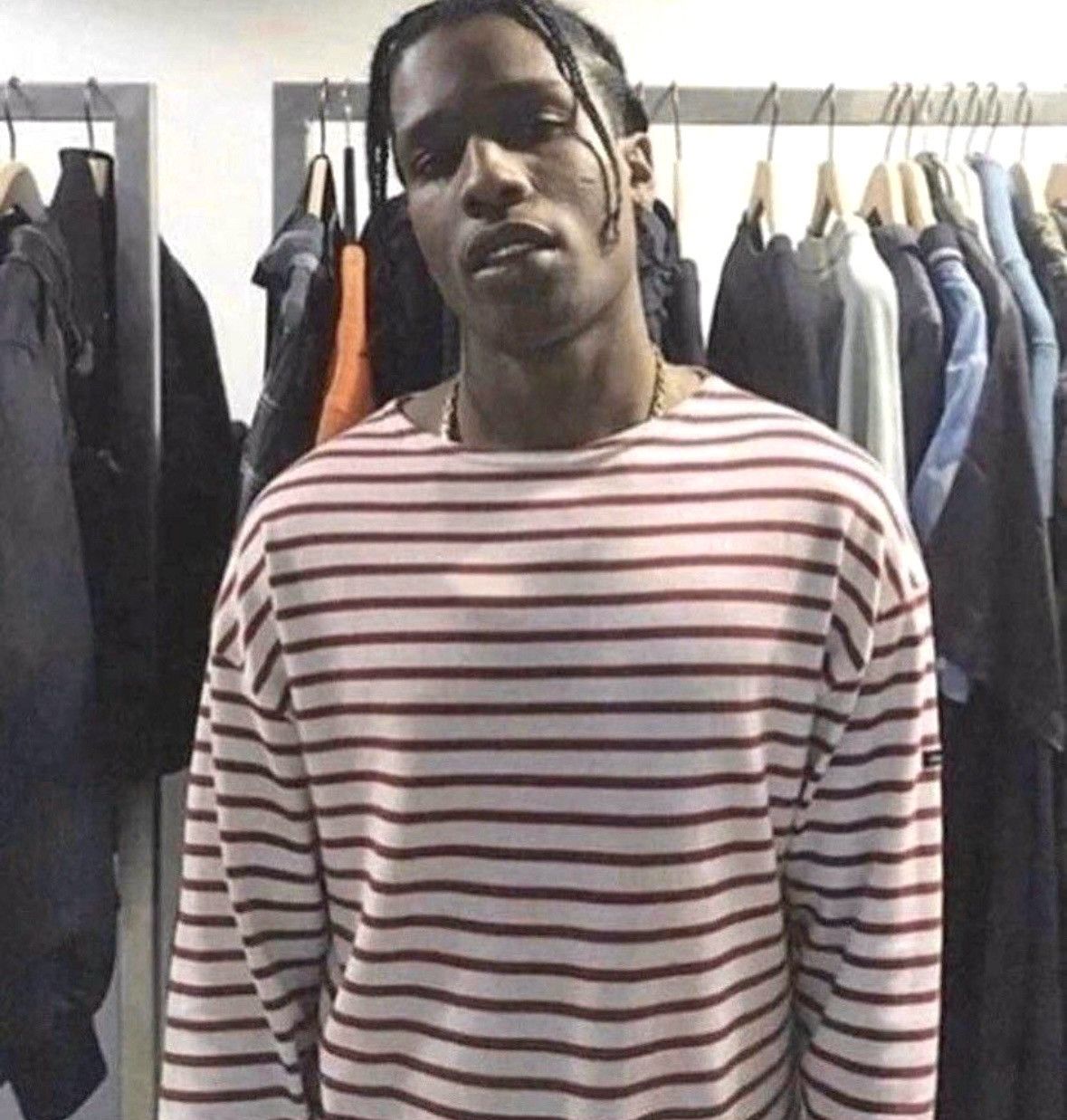 Hysteric Glamour Asap Rocky x Saint James Rare Striped Longsleeve Guess Style Size US L / EU 52-54 / 3 - 2 Thumbnail